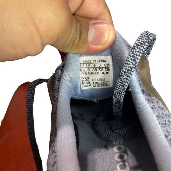 Adidas S80685 Ultra Boost 3.0 Primeknit Tactile Blue Sneakers - Size 6.5 - Picture 4 of 9